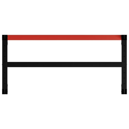 Work Bench Frame Metal 120x57x79cm Black Red - Image 5