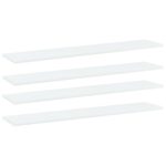 Bookshelf Boards 4pcs White 100x20x1.5cm Engineered Wood
