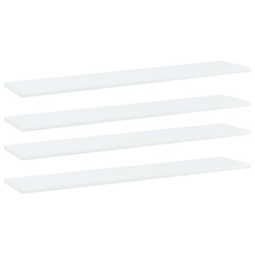 Bookshelf Boards 4pcs White 100x20x1.5cm Engineered Wood