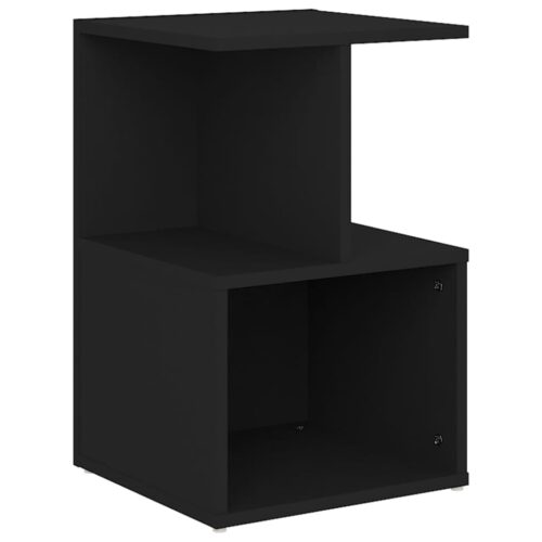 Bedside Cabinet Black 35x35x55cm Engineered Wood