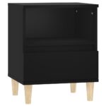 Bedside Cabinet Black 40x35x50cm