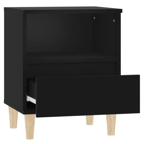 Bedside Cabinet Black 40x35x50cm - Image 7