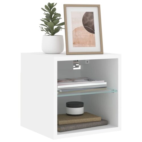 TV Wall Cabinets with LED Lights 2pcs White 30x28.5x30cm - Image 7