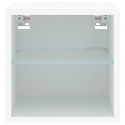 TV Wall Cabinets with LED Lights 2pcs White 30x28.5x30cm - Image 9
