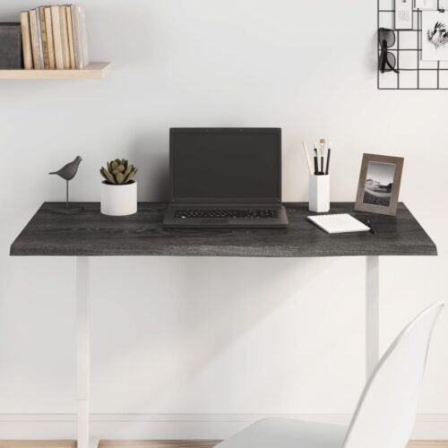 Table Top Dark Brown 100x60x2cm Treated Solid Wood Oak DIY Desk Panel Board - Image 7