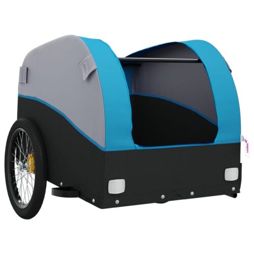 Bike Trailer Black Blue 45kg Iron Bicycle Cargo Rear Storage Transport Wagon - Image 5