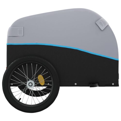 Bike Trailer Black Blue 45kg Iron Bicycle Cargo Rear Storage Transport Wagon - Image 7