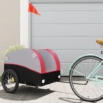 Bike Trailer Black Red 45 kg Iron