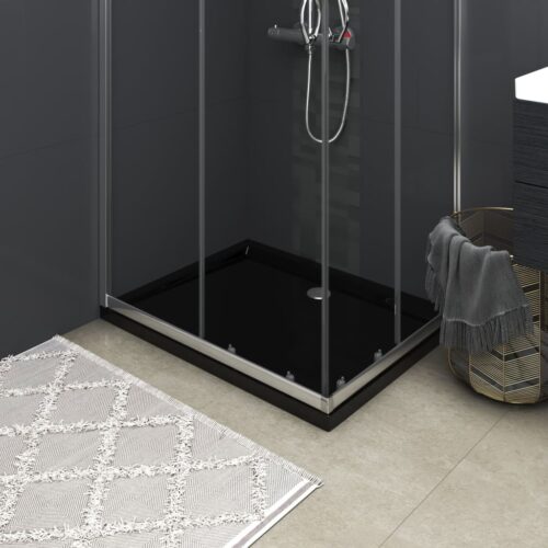 Rectangular ABS Shower Base Tray Bathroom Floor Trays Black 80x100cm