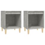 Bedside Cabinets 2pcs Concrete Grey 40x35x50cm