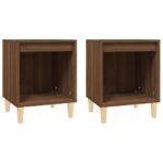 Bedside Cabinets 2pcs Brown Oak 40x35x50cm