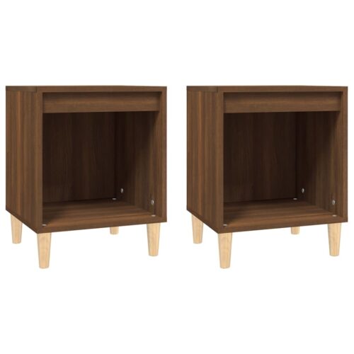 Bedside Cabinets 2pcs Brown Oak 40x35x50cm