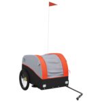 Bike Trailer Black Orange 45 kg Iron