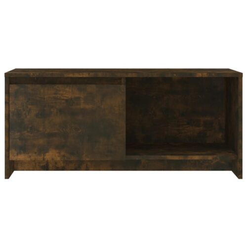 TV Cabinet Smoked Oak 90x35x40cm Engineered Wood - Image 5