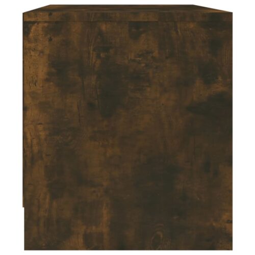 TV Cabinet Smoked Oak 90x35x40cm Engineered Wood - Image 6