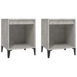 Bedside Cabinets 2pcs Concrete Grey 40x35x50cm