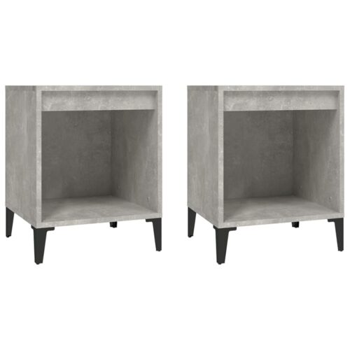 Bedside Cabinets 2pcs Concrete Grey 40x35x50cm