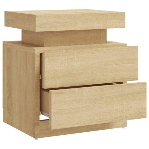 Bedside Cabinet Sonoma Oak 45x35x52cm Engineered Wood - Image 6