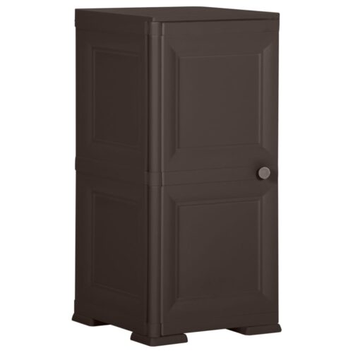 Plastic Cabinet 40x43x85.5cm Wood Design Brown