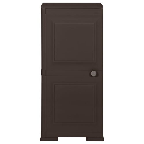 Plastic Cabinet 40x43x85.5cm Wood Design Brown - Image 2
