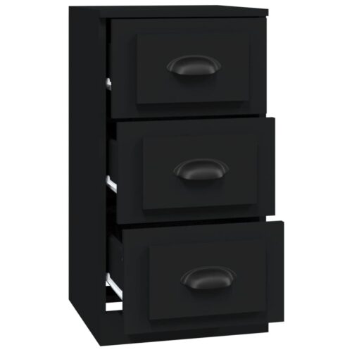 Sideboard Black 36x35.5x67.5cm Engineered Wood - Image 3