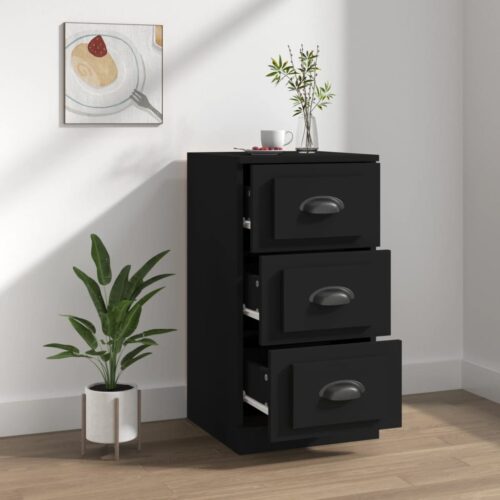 Sideboard Black 36x35.5x67.5cm Engineered Wood - Image 6