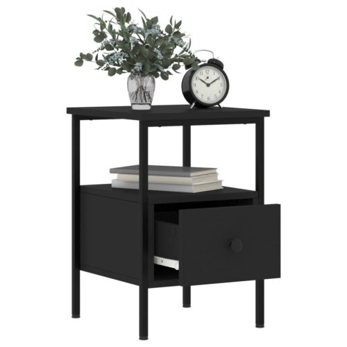 Bedside Cabinets 2pcs Black 34x36x50cm Engineered Wood - Image 5