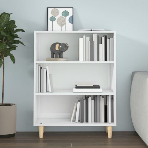 Sideboard High Gloss White 69.5x32.5x90cm Engineered Wood - Image 5