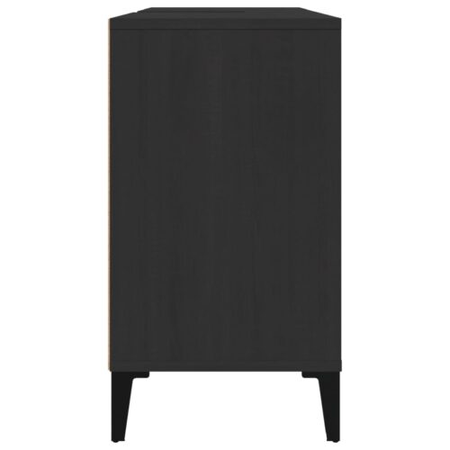 Sink Cabinet Black 80x33x60cm Engineered Wood - Image 7