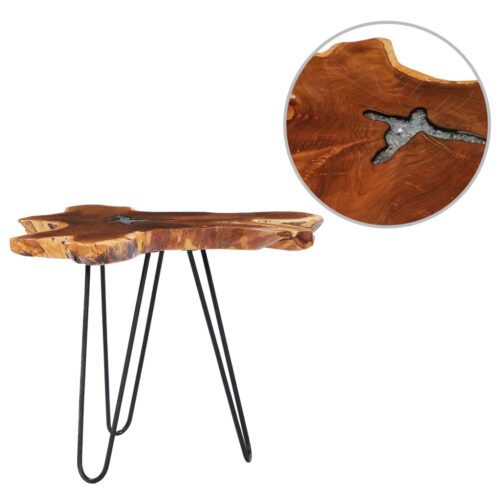 Coffee Table 70x45cm Solid Teak Wood Polyresin