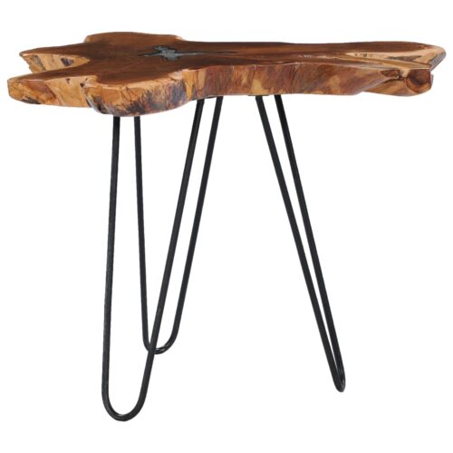 Coffee Table 70x45cm Solid Teak Wood Polyresin - Image 2