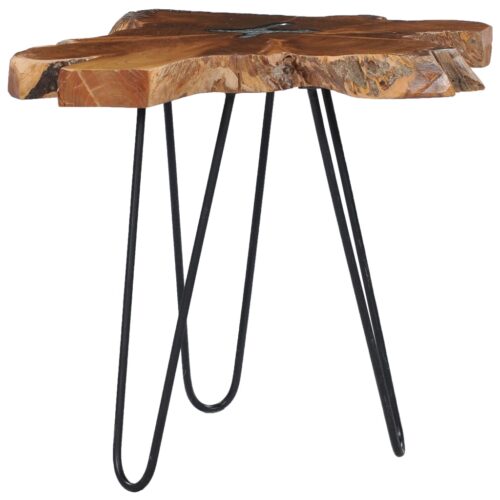 Coffee Table 70x45cm Solid Teak Wood Polyresin - Image 7