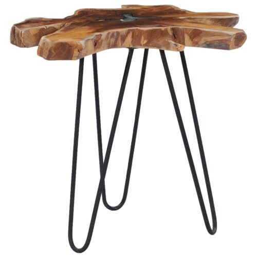 Coffee Table 70x45cm Solid Teak Wood Polyresin - Image 9