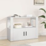 Sideboard White 80x30x60cm Engineered Wood