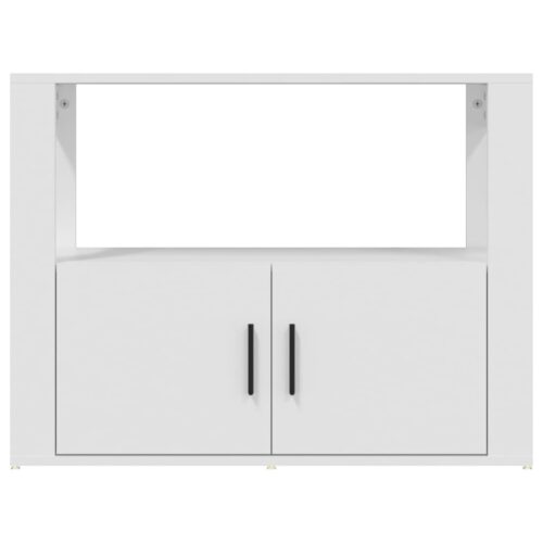 Sideboard White 80x30x60cm Engineered Wood - Image 6