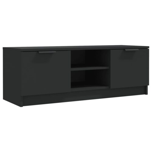 TV Cabinet Black 102x35x36.5cm Engineered Wood - Image 2