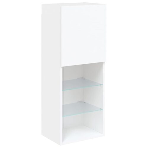 TV Cabinet with LED Lights White 40.5x30x102cm - Image 7