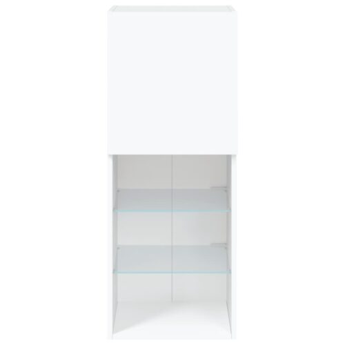 TV Cabinet with LED Lights White 40.5x30x102cm - Image 9