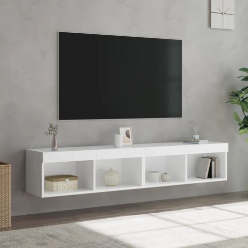 TV Cabinets with LED Lights 2pcs White 80x30x30cm - Image 11