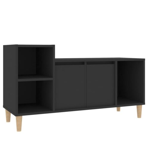 TV Cabinet Black 100x35x55cm Engineered Wood - Image 2