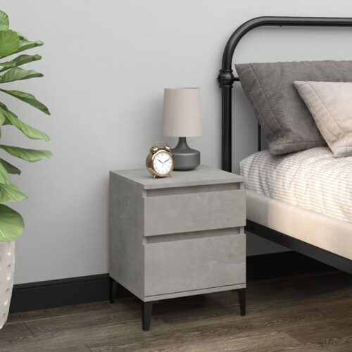 Bedside Cabinets 2pcs Concrete Grey 40x35x50cm - Image 3