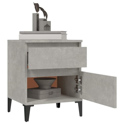 Bedside Cabinets 2pcs Concrete Grey 40x35x50cm - Image 4