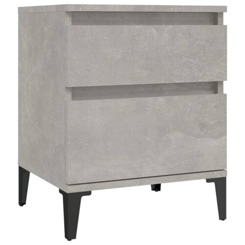 Bedside Cabinets 2pcs Concrete Grey 40x35x50cm - Image 5