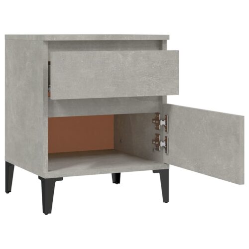 Bedside Cabinets 2pcs Concrete Grey 40x35x50cm - Image 8