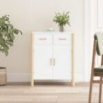 Sideboard White 62x38x75cm Engineered Wood