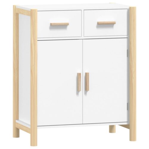 Sideboard White 62x38x75cm Engineered Wood - Image 2