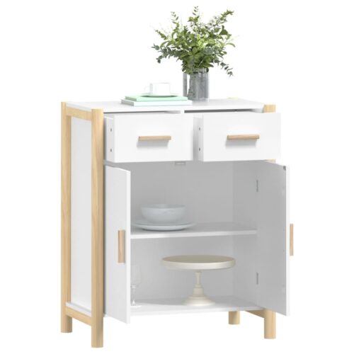 Sideboard White 62x38x75cm Engineered Wood - Image 4