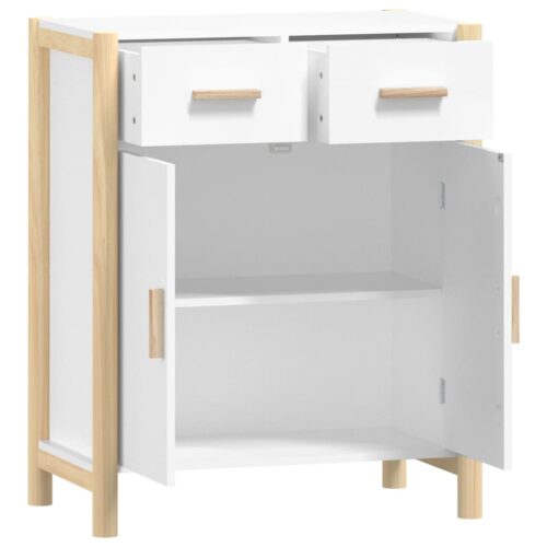 Sideboard White 62x38x75cm Engineered Wood - Image 7