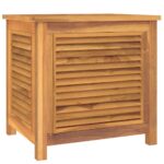 Garden Storage Box with Bag 60x50x58cm Solid Wood Teak