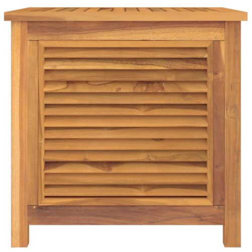 Garden Storage Box with Bag 60x50x58cm Solid Wood Teak - Image 3